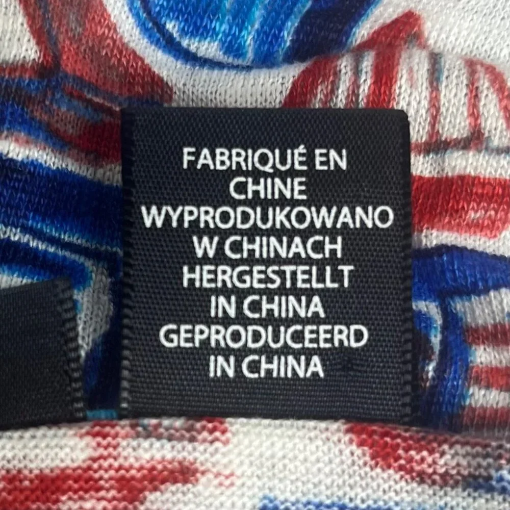 Willi Smith Linen Tank Top Small Red White Blue Sleeveless Patriotic Summer Boat - Picture 7 of 9